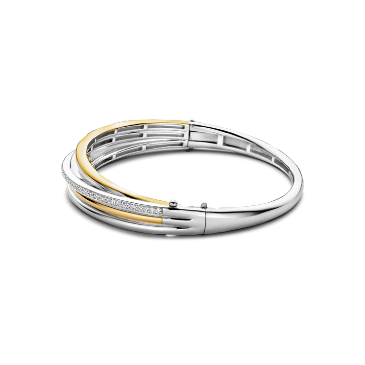 TI SENTO gold-plated silver Bangle Bracelet