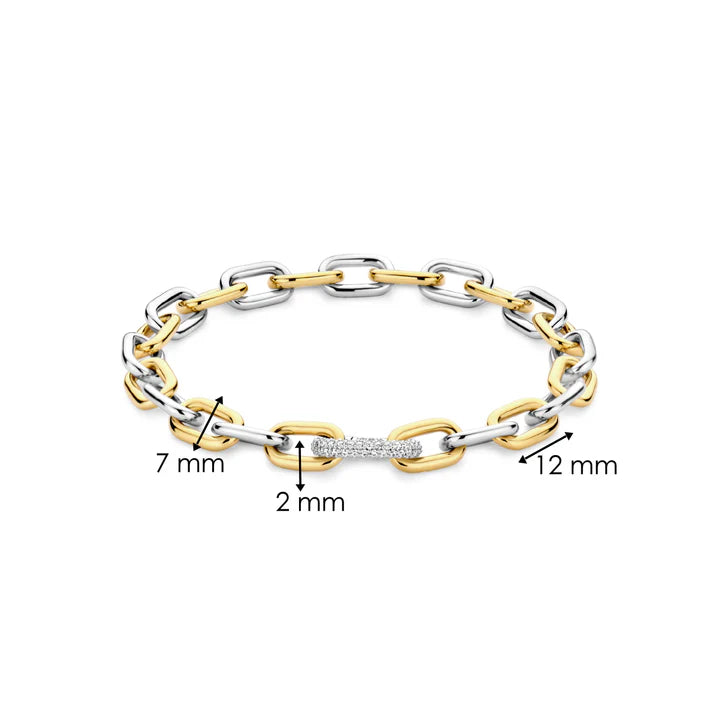 TI SENTO gold-plated silver Chain Link Bracelet