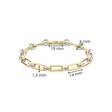 TI SENTO gold-plated silver Chain Link Bracelet