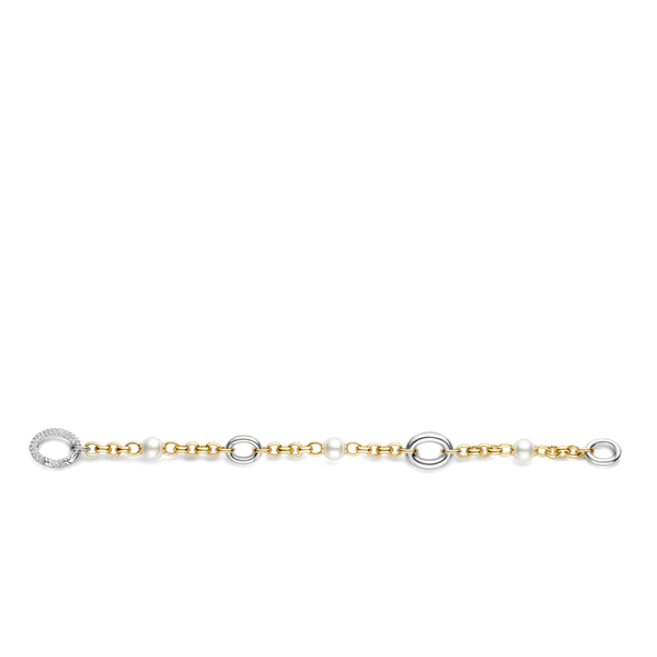TI SENTO Gold-Plated Silver Pearl Bracelet