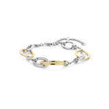  Connected Circle bracelet with 18ct gold vermeil and zirconia 