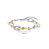  Connected Circle bracelet with 18ct gold vermeil and zirconia 