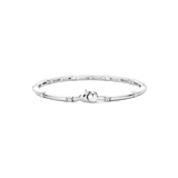 sterling silver bangle bracelet with cubic zirconia stones