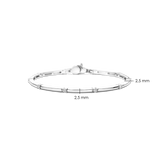sterling silver bangle bracelet with cubic zirconia stones
