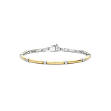 18k Gold Vermeil bangle bracelet with cubic zirconia stones