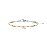 18k Gold Vermeil bangle bracelet with cubic zirconia stones
