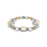 two tone cz bracelet