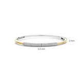 two tone cz bangle