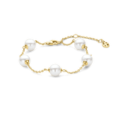 yellow gold pearls bracelet