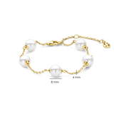 yellow gold pearls bracelet