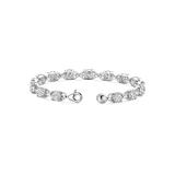 silver oval cz bracelet