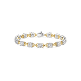 gold plated oval cz bracelet
