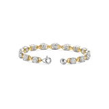 gold plated oval cz bracelet