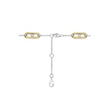 two tone link cz bracelet