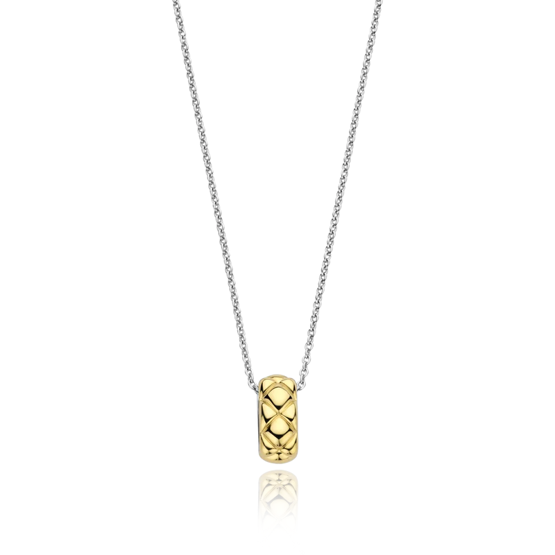 ti sento milano yellow gold  silver pendant necklace