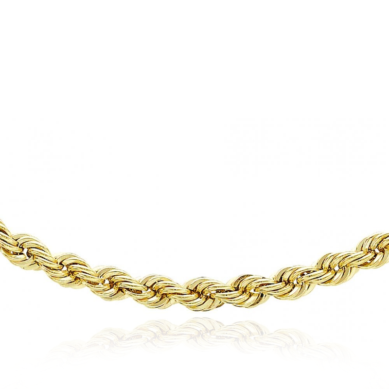 9 carat YELLOW GOLD ROPE CHAIN Necklace