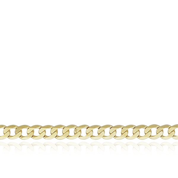 9 carat yellow gold curb chain necklace