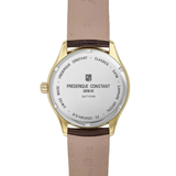 Frederique Constant Classics Quartz 
brown leather strap bracelet steel dial Watch