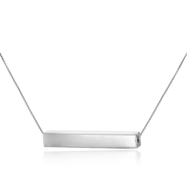 Sterling Silver Horizontal Bar Necklace