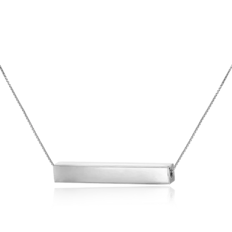 Sterling Silver Horizontal Bar Necklace