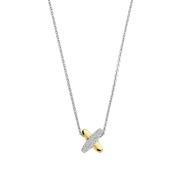 TI SENTO gold-plated Necklace. Crafted from 925 sterling silver and plated with radiant yellow gold
