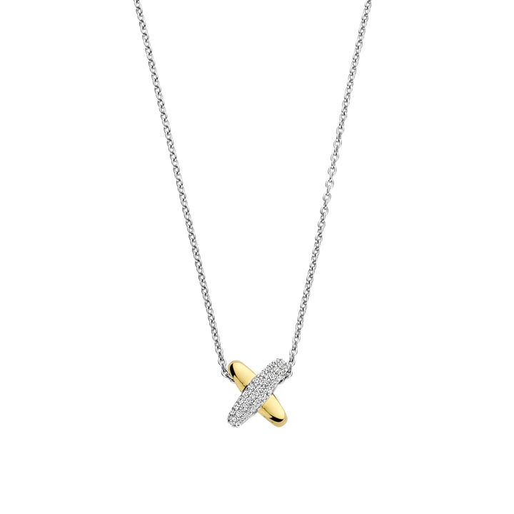 TI SENTO gold-plated Necklace. Crafted from 925 sterling silver and plated with radiant yellow gold