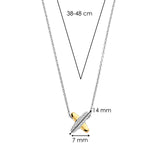 TI SENTO gold-plated Necklace. Crafted from 925 sterling silver and plated with radiant yellow gold