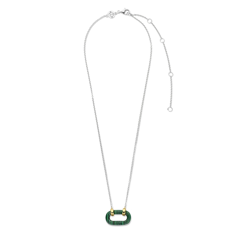 ti sento milano yellow gold malachite ring pendant necklace