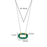 ti sento milano yellow gold malachite ring pendant necklace