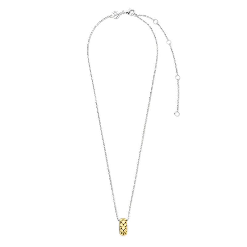 ti sento milano yellow gold  silver pendant necklace