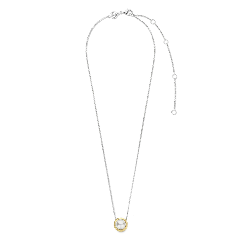 ti sento pearl yellow gold sterling silver necklace