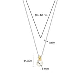 ti sento milano silver chain pearl yellow gold pendant necklace