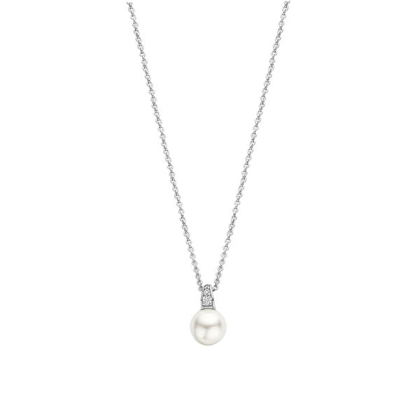 TI SENTO silver pearl necklace
