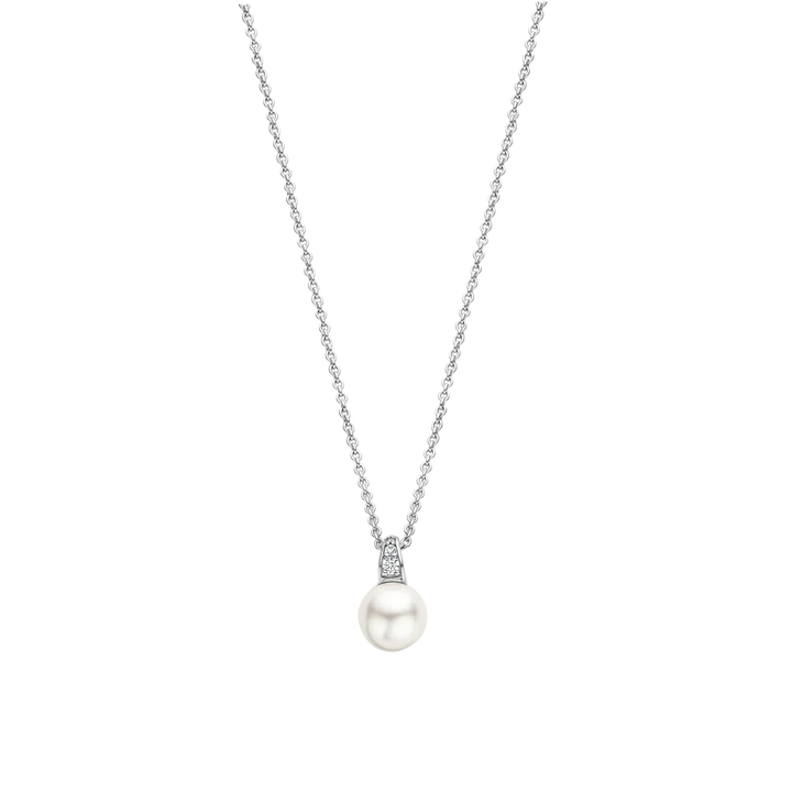 TI SENTO silver pearl necklace