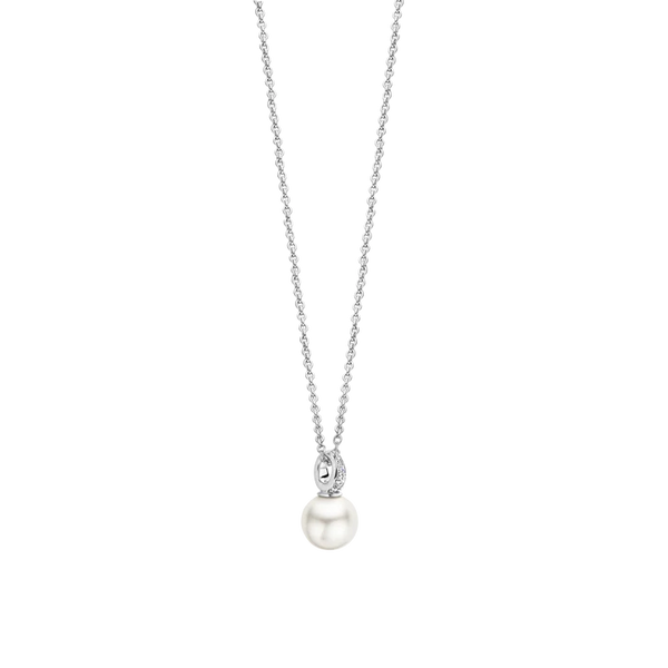 TI SENTO silver pearl necklace