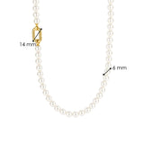 ti sento milano yellow gold pearl necklace