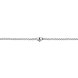 TI SENTO Silver Tennis Necklace. Crafted from 925 sterling silver and plated with platinum for lasting brilliance, this necklace features a dazzling row of white cubic zirconia stones