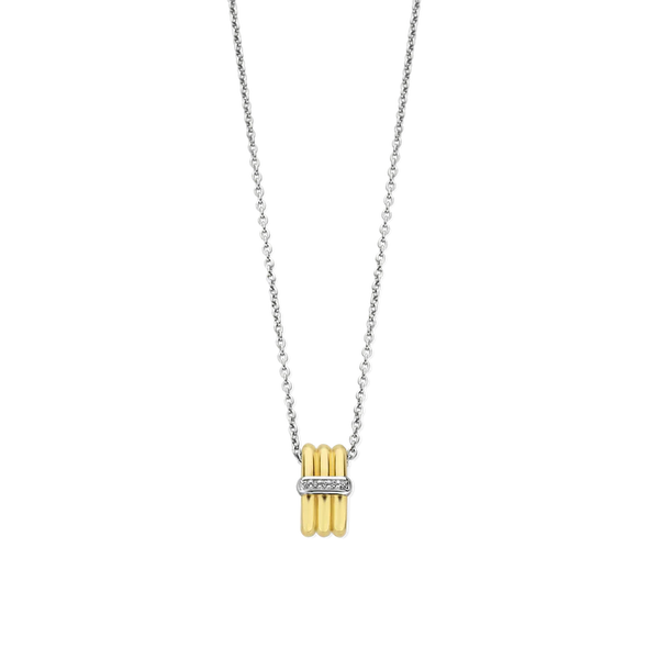 ti sento pendant necklace yellow gold cz cubic zirconia stones