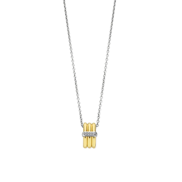 ti sento pendant necklace yellow gold cz cubic zirconia stones