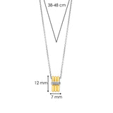 ti sento pendant necklace yellow gold cz cubic zirconia stones