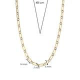 TI SENTO gold-plated silver Chain Link Necklace