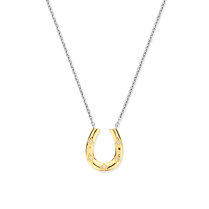 TI SENTO Gold-Plated Silver Horseshoe Necklace