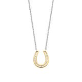 TI SENTO Gold-Plated Silver Horseshoe Necklace