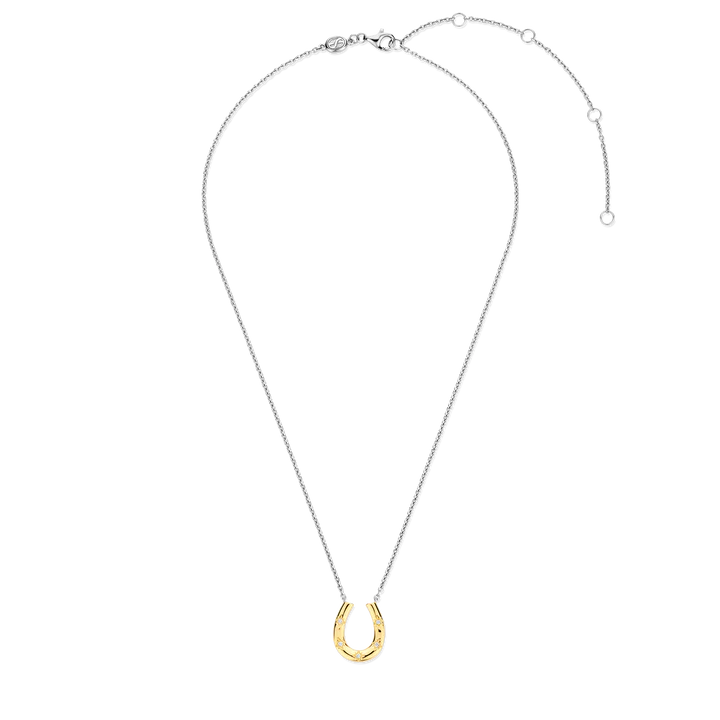 TI SENTO Gold-Plated Silver Horseshoe Necklace