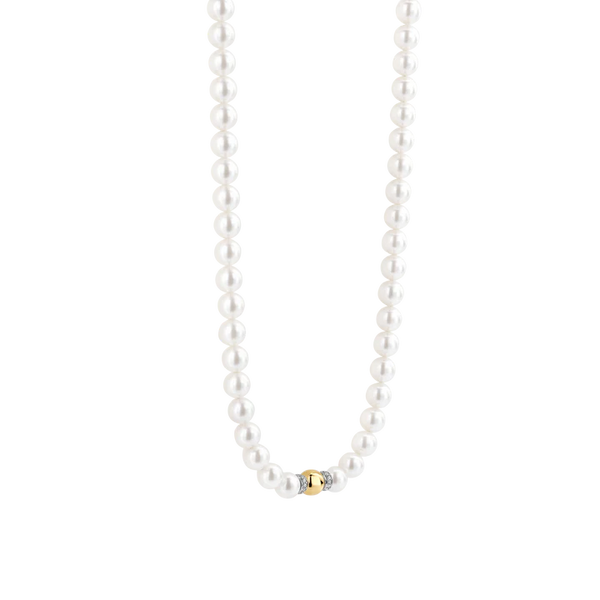 TI SENTO gold-plated pearl Necklace
