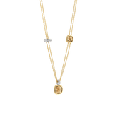 Layered Cushion Necklace Yellow
