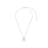 two tone cz pearl pendant necklace