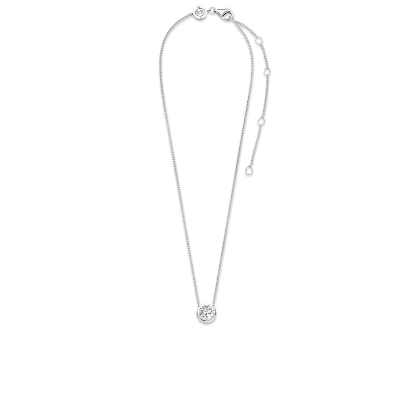 ti sento milano silver cz cubic zirconia stone necklace