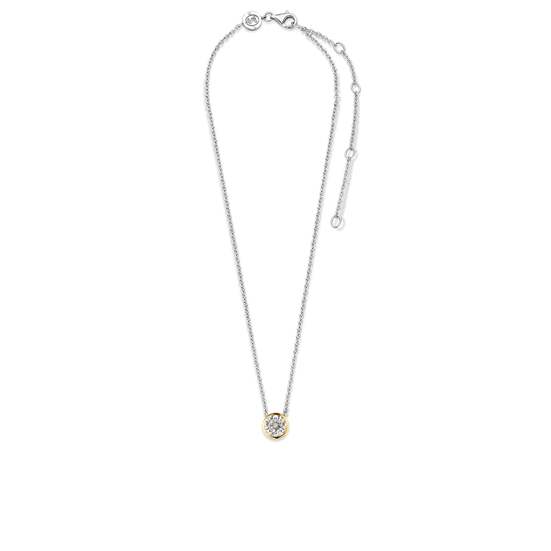 ti sento milano necklace yellow gold silver cz cubic zirconia stone