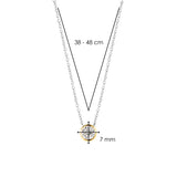 ti sento milano necklace yellow gold silver cz cubic zirconia stone